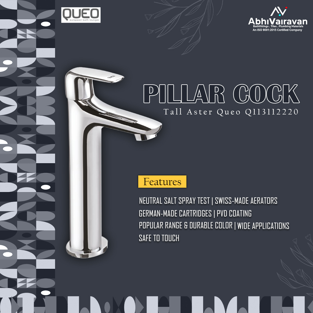 Elevate Your Bathroom Experience with the Queo Pillar Cock Tall Aster: A Blend of Design and Precision